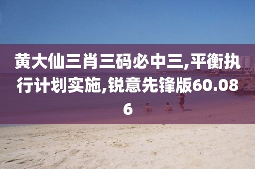 黄大仙三肖三码必中三,平衡执行计划实施,锐意先锋版60.086