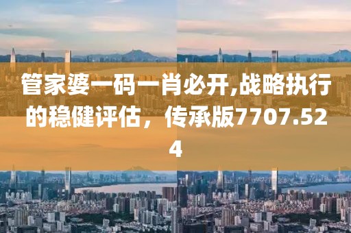 管家婆一码一肖必开,战略执行的稳健评估，传承版7707.524