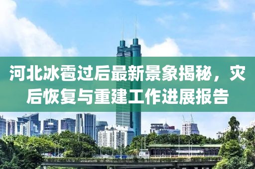 河北冰雹过后最新景象揭秘，灾后恢复与重建工作进展报告